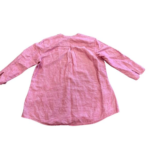 "EDDIE BAUER" Linen & Cotton Blend TOP Women's 3/4 Sleeve SZ M Beachwear Summer - Picture 4 of 9